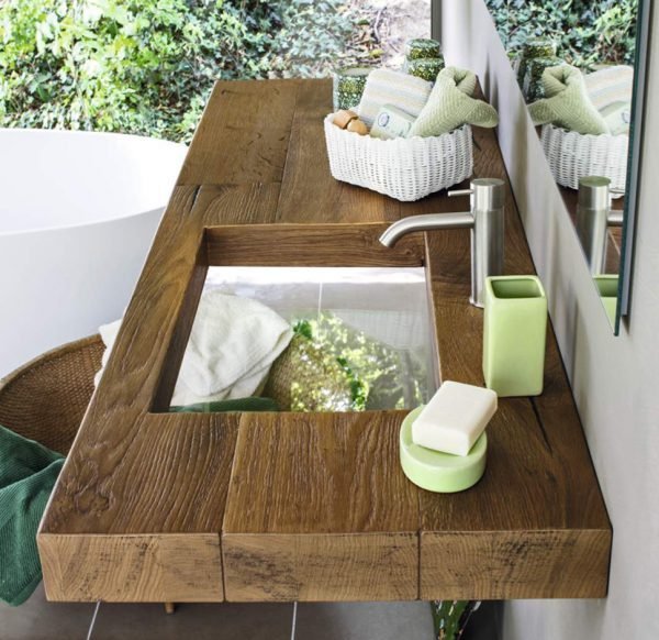 wooden basin
