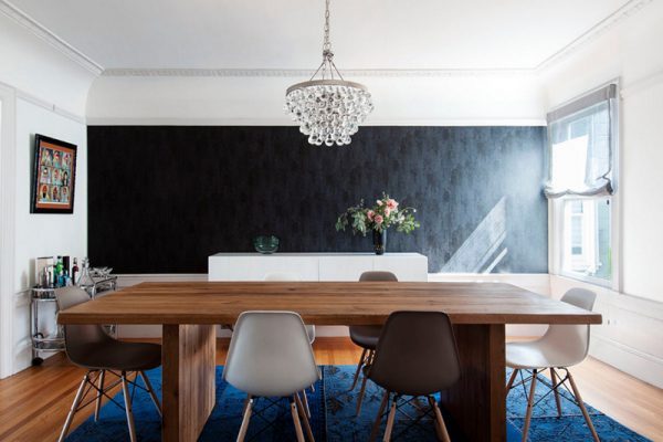 dining room wallpaper accent wall