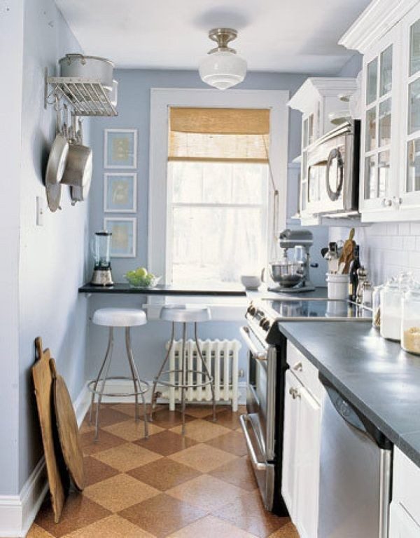 small breakfast bar and stools