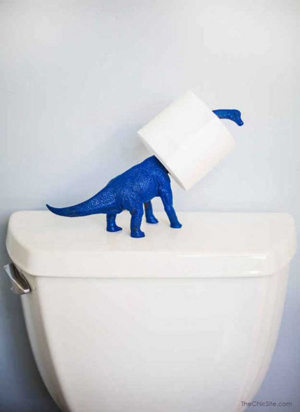 dinosaur toilet paper holder