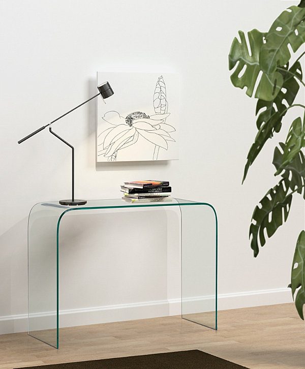 modern glass console table