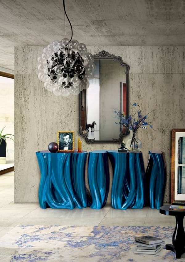 modern console table decor