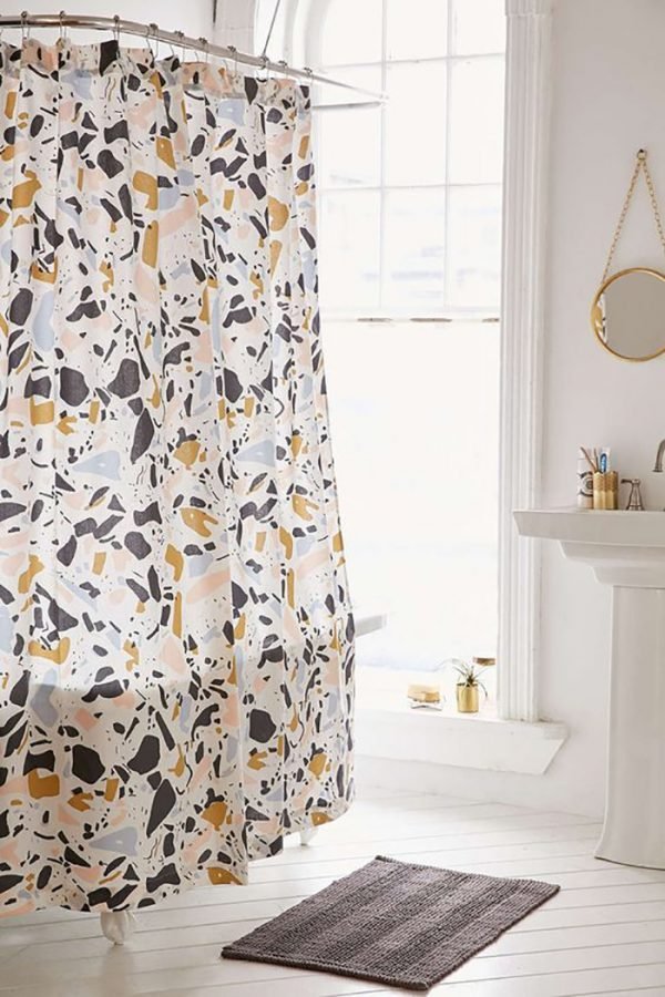 terrazzo shower curtain