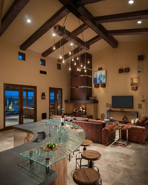 Living room and bar design