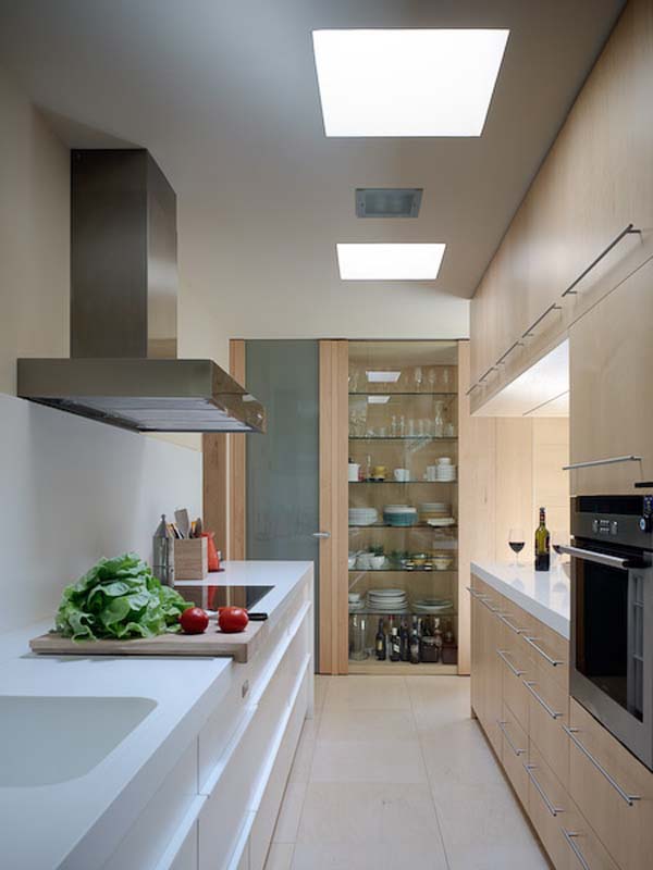 long narrow kitchen cabinet