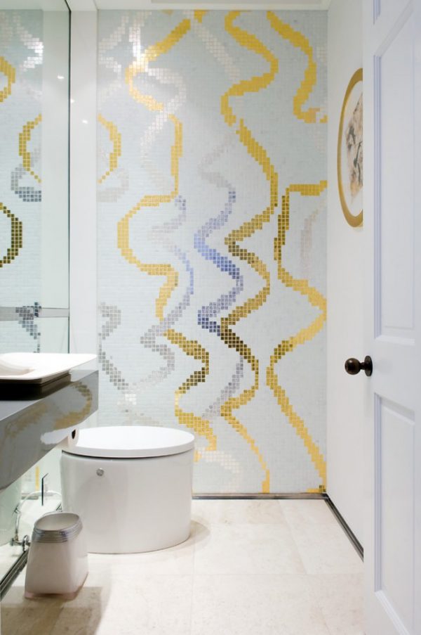 marble mosaic tile bathroom