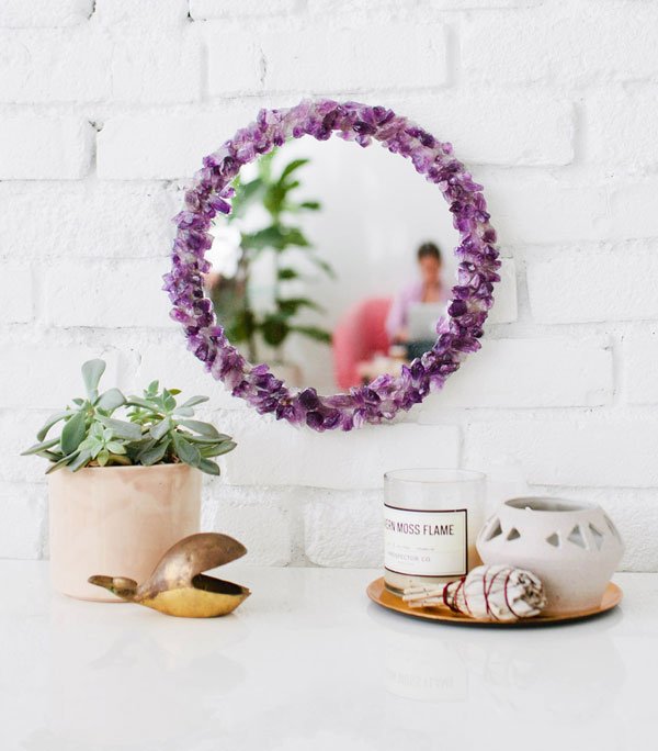 decorative mirrors with crystals