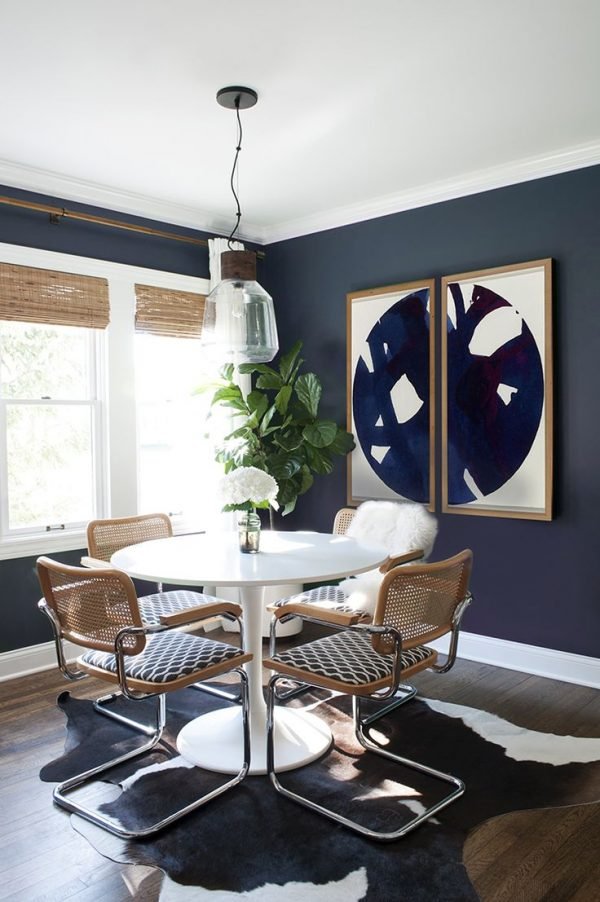 round table in dining room