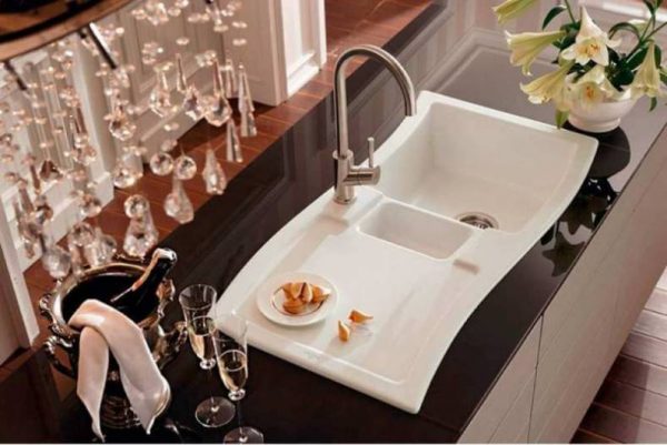 porcelain kitchen sink