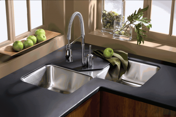 corner kitchen sink designs