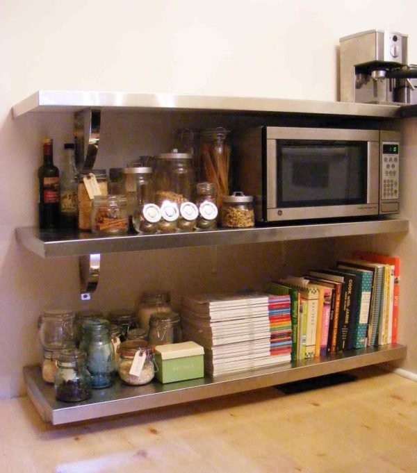 steel microwave shelf