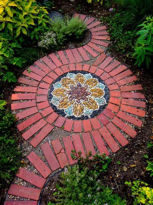 landscaping with red bricks