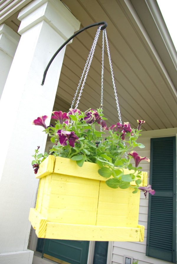 hanging pallet planter box