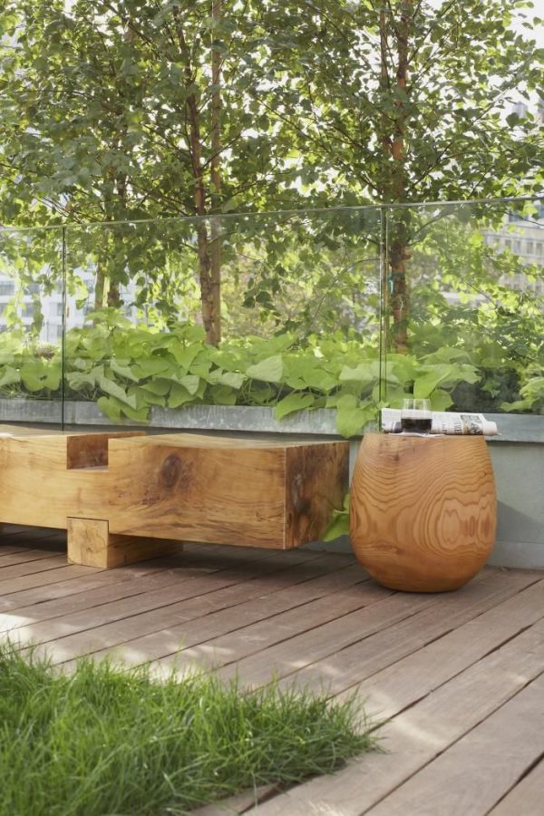 hardwood bench