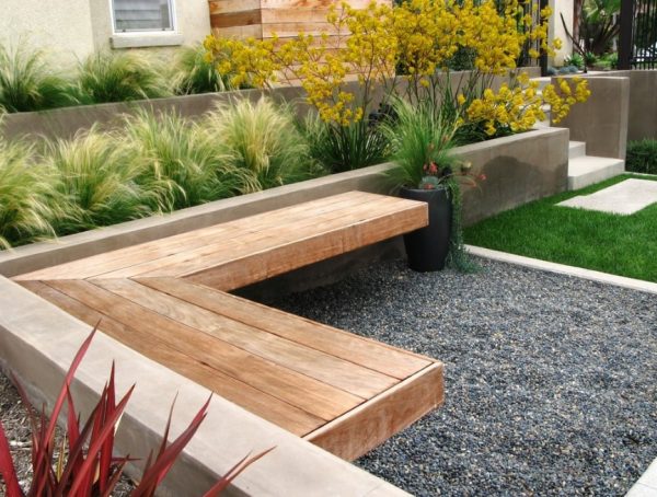 outdoor wooden bench seat