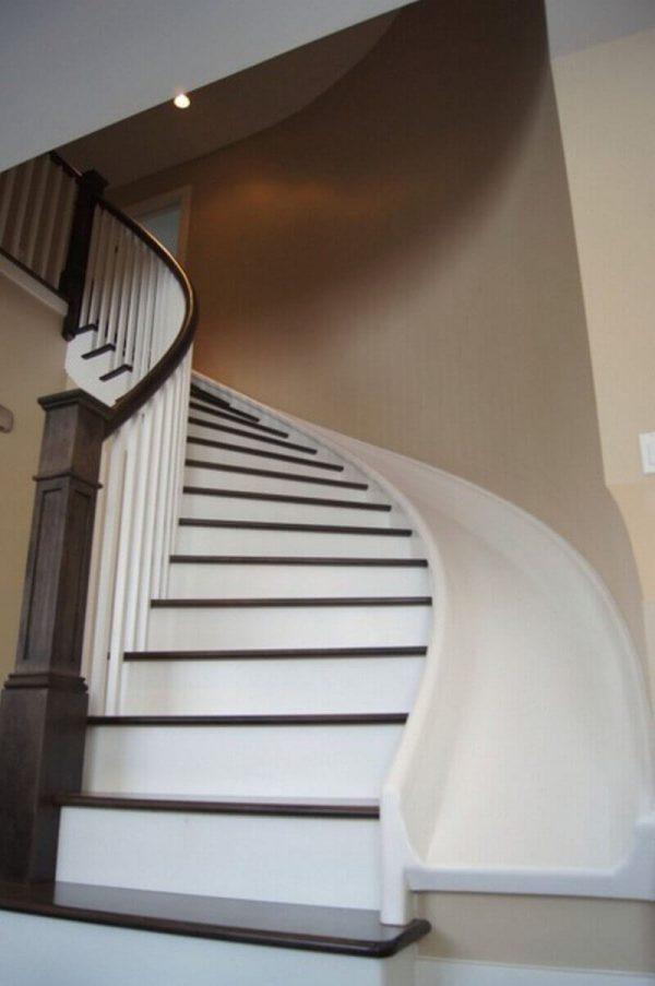 spiral staircase with slide
