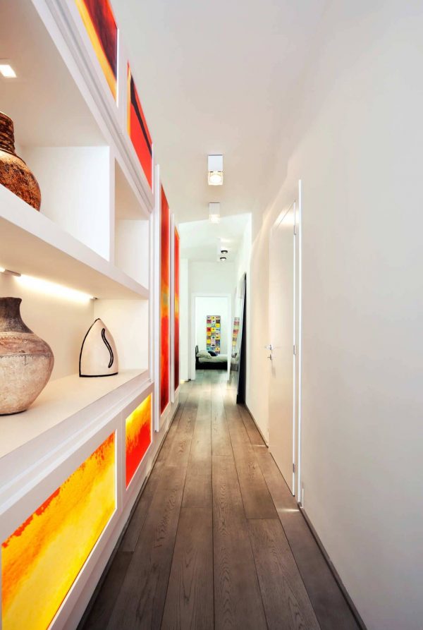 narrow hallway storage ideas