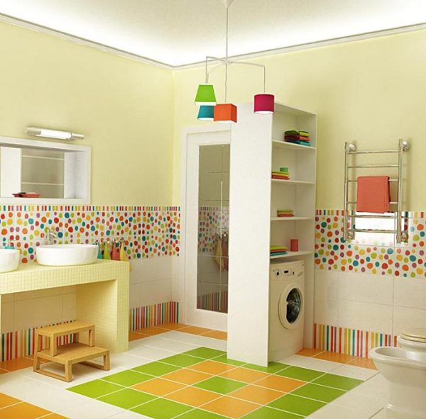 modern kids bathroom