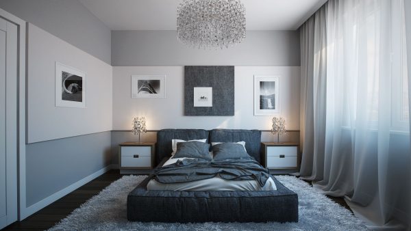 Gray bedroom design