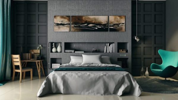 gray bedroom