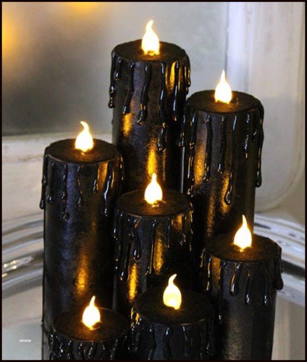 black tea light holders