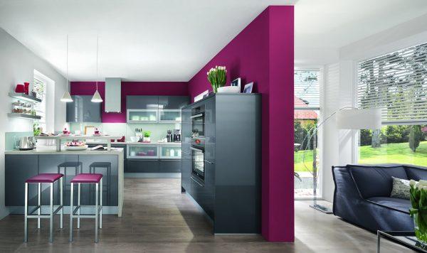 grey gloss kitchen