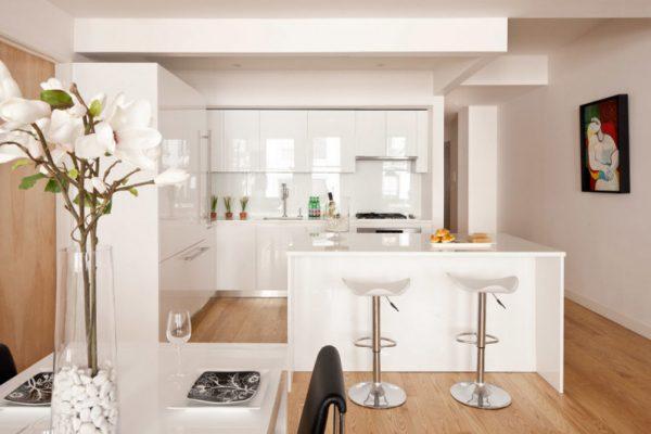 white gloss kitchen units