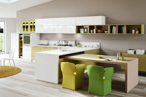 glossy kitchen cabinets