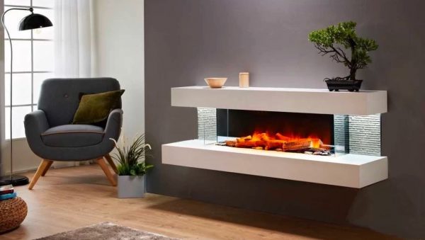 modern fireplace