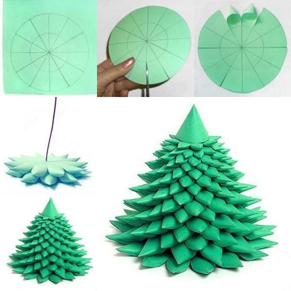 paper christmas tree craft