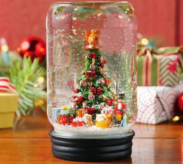 mason jar snow globe