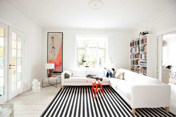 striped rug