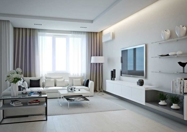 modern white living room furniture