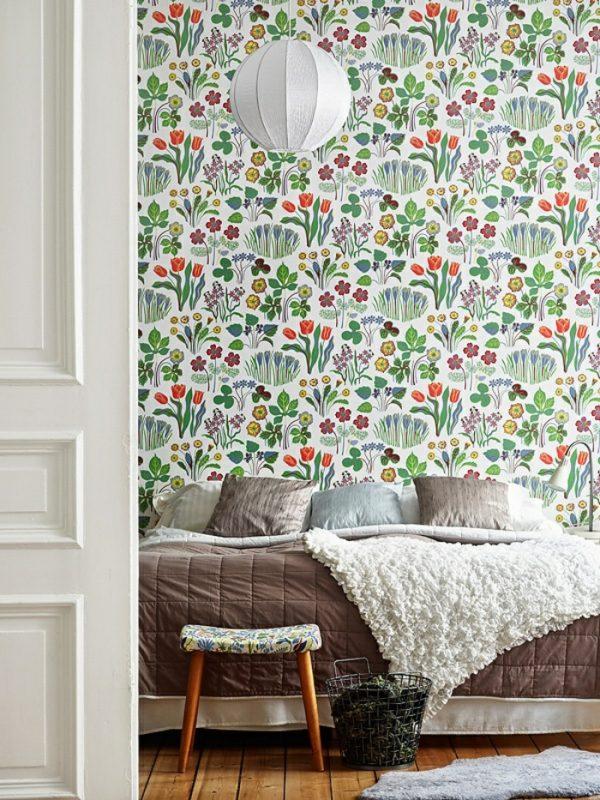 botanical themed bedroom