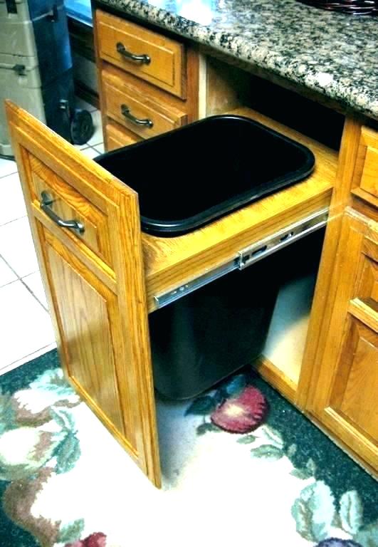 under sink trash can