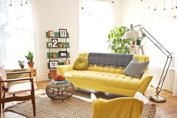 yellow sofa living room ideas