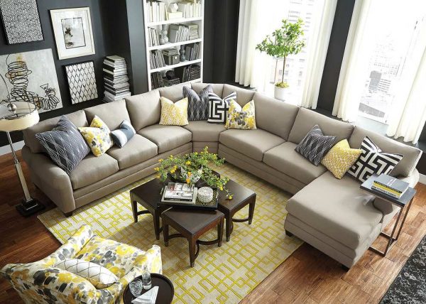 gray and yellow living room decorating ideas