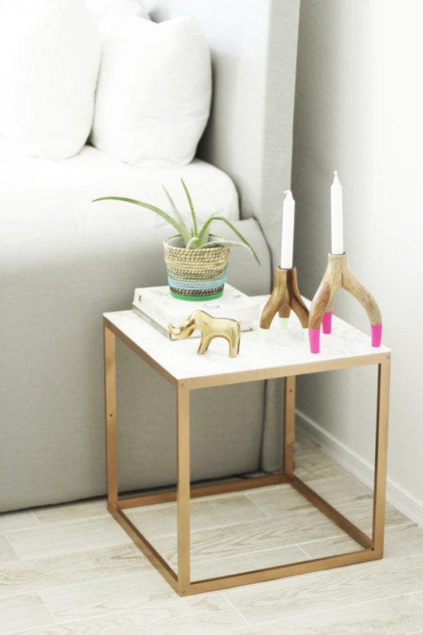 small square accent table