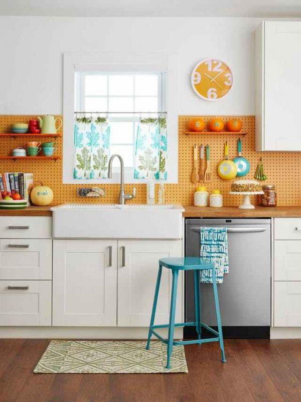 Pegboard in the kitchen