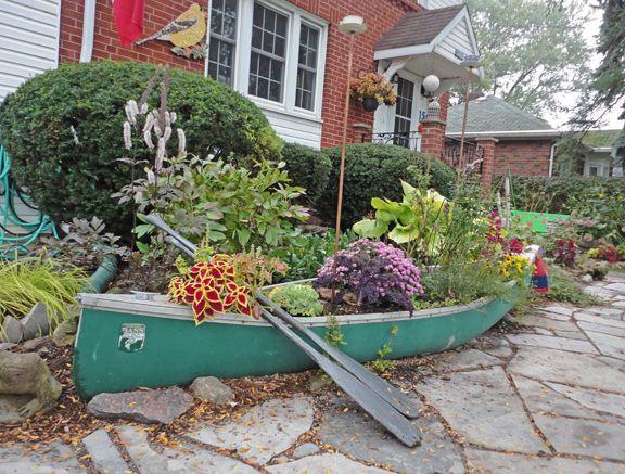 boat shaped garden planters