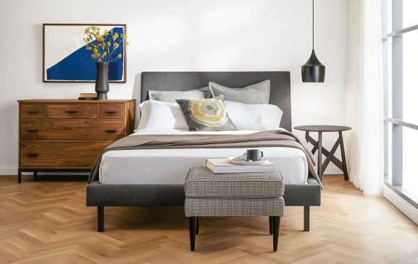 how to mix and match wood furniture in bedroom