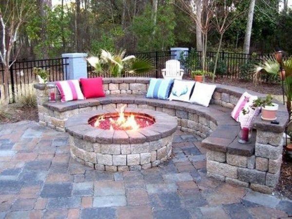 outdoor stone seating