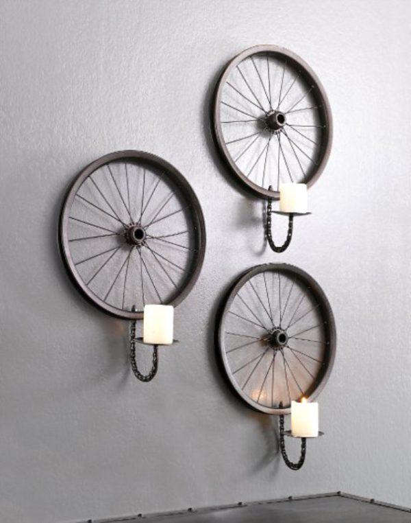 bicycle wheel light fixture