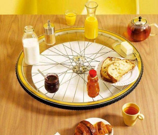 bicycle wheel table