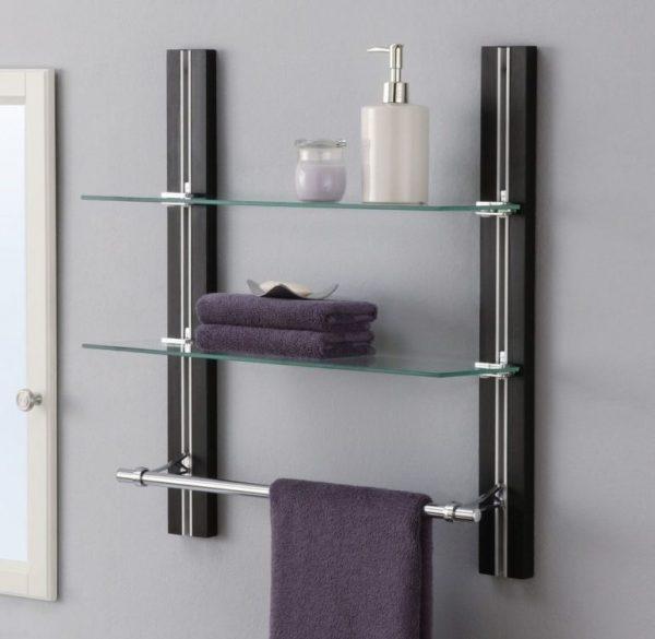 wall mounted bathroom shelves