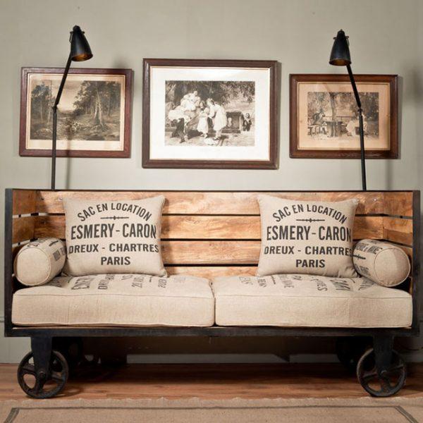 industrial style sofa