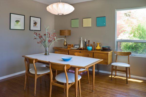 mid century dining table and chairs