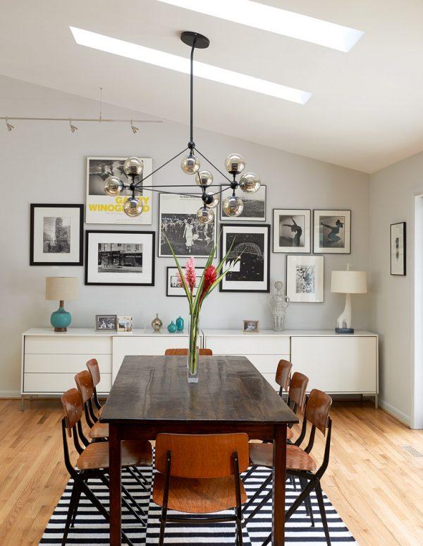 mid century style dining table