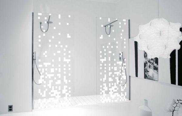 decorate glass shower door