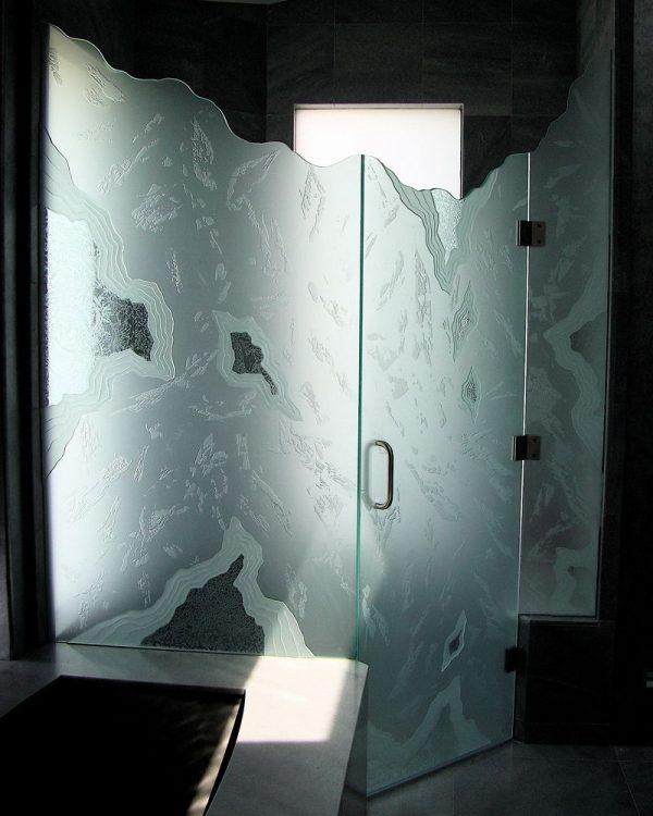 frosted glass shower doors lowes